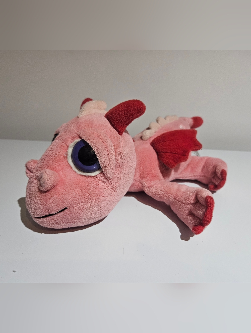 Russ Berrie Lil Peepers 12" Pink Dragon "Flame"
